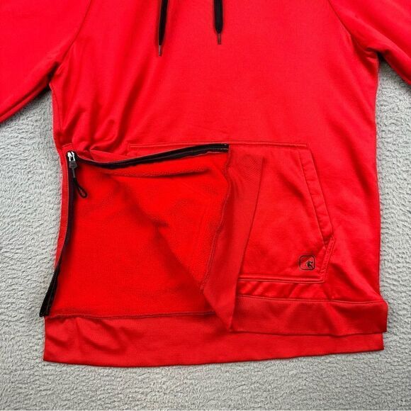 And 1 Hoodie Mens Large Red Pullover Sweater Side Zip Basketball Sports Casual - Picture 5 of 15